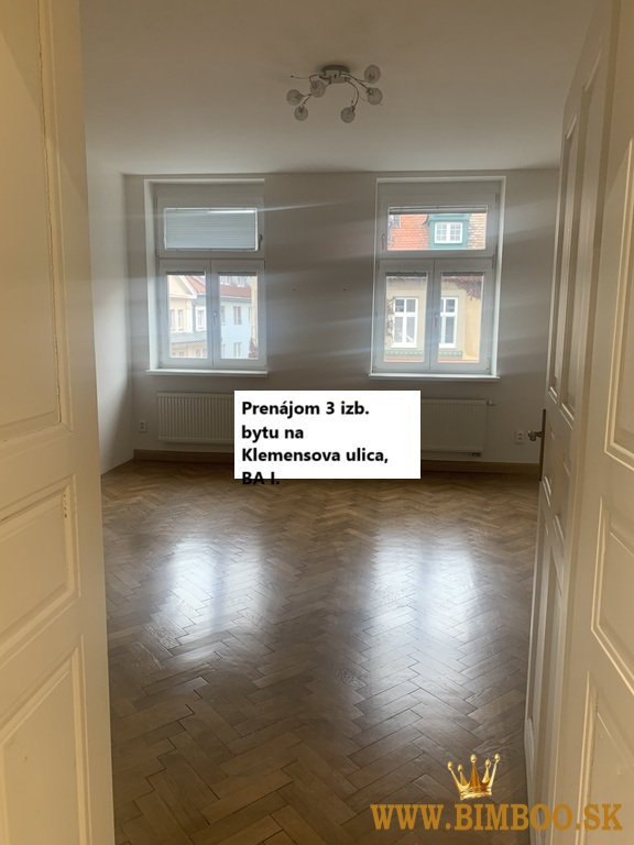 Prenájom 3 izbového bytu na Klemensovej ulici,