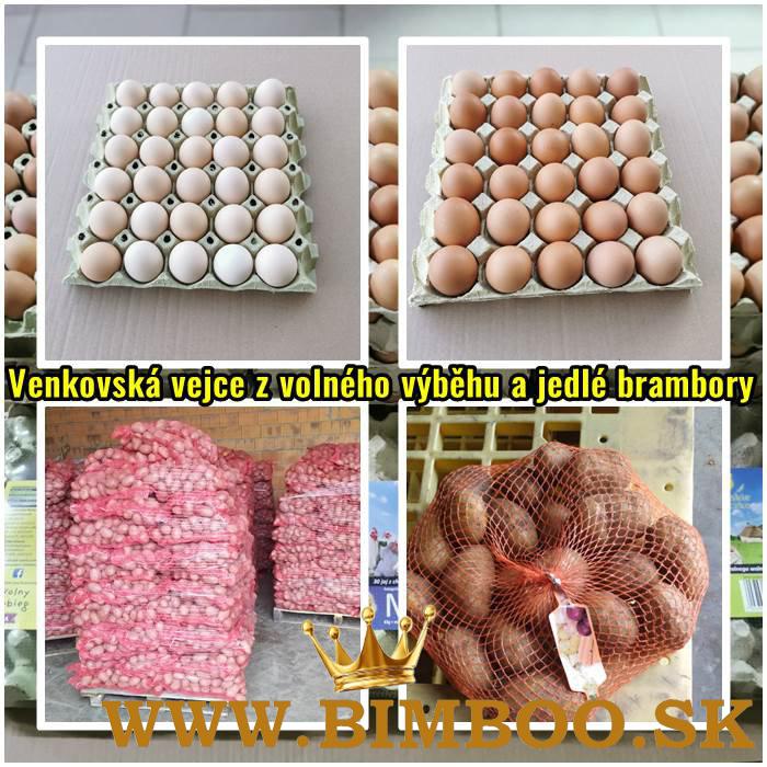 Venkovská vejce z volného výběhu a jedlé brambory 15 kg