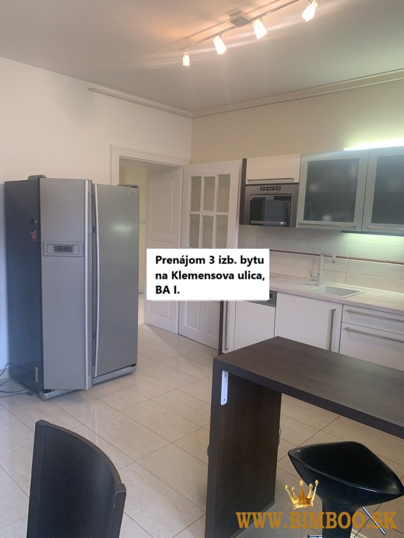 Prenájom 3 izbového bytu na Klemensovej ulici,