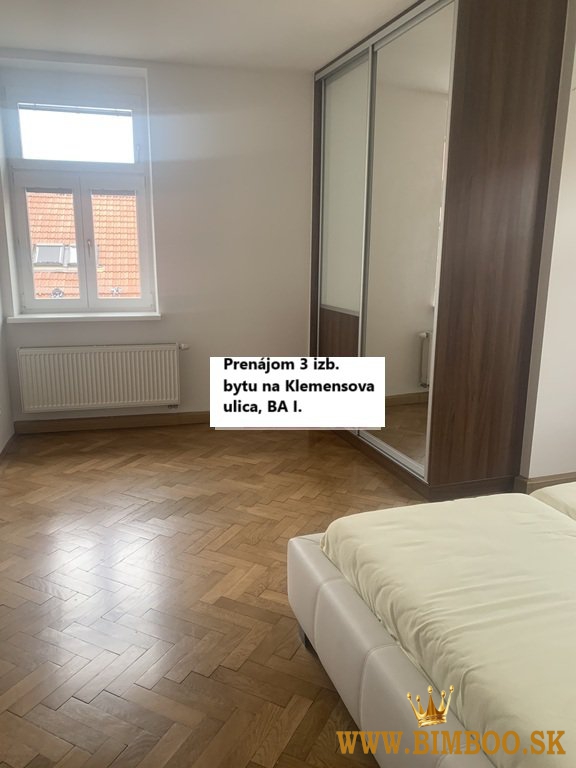 Prenájom 3 izbového bytu na Klemensovej ulici,