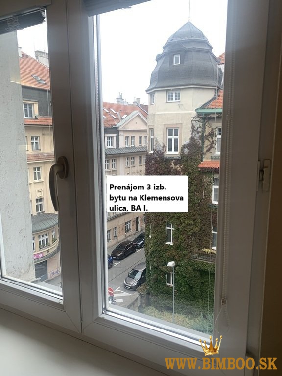 Prenájom 3 izbového bytu na Klemensovej ulici,