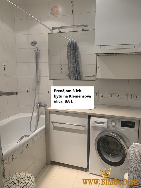Prenájom 3 izbového bytu na Klemensovej ulici,