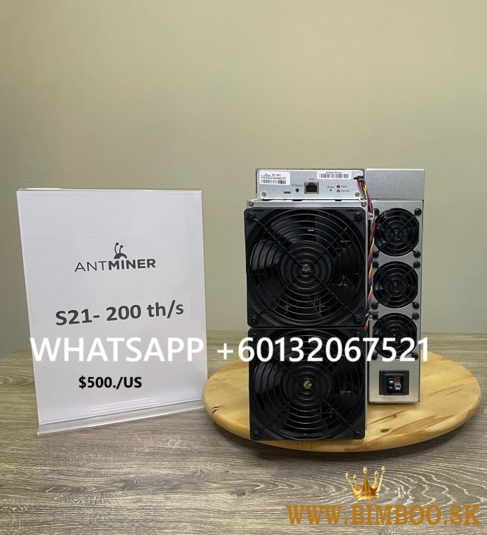 buy wholesale Bitcoin miner s21 Bitmain Antminer S21 200T BTC Bitcoin Miner + psu 500Usdt  